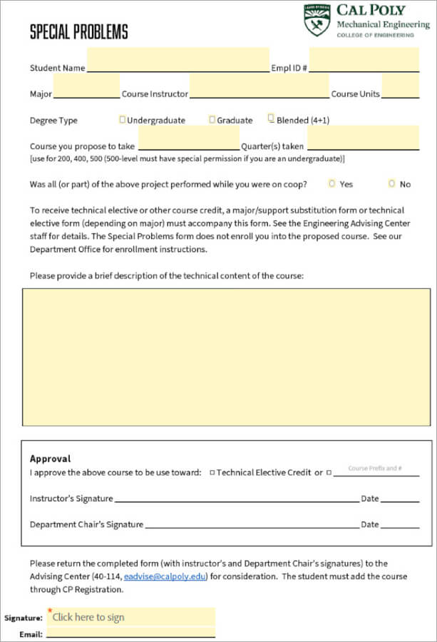 Administrative Tools for Students – Mechanical Engineering